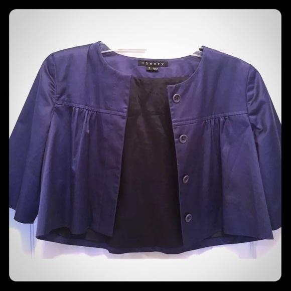 Theory Dress Satin Shrug Blue Small - Picture 1 of 3